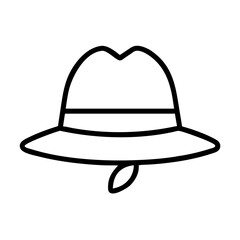 farmer s hat icon, mental health day line art, mental health day icon - simple black line art icon of farmer s hat, for mental health day celebrations. mental health day vector art.