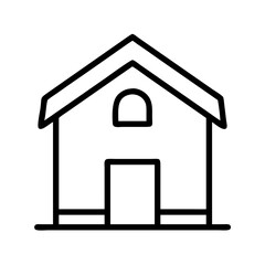 farmhouse icon, mental health day line art, mental health day icon - simple black line art icon of farmhouse, for mental health day celebrations. mental health day vector art.
