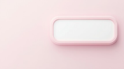 Fototapeta premium white space left blank for writing on pink background, simple minimalist design, suitable for nameplates and kj