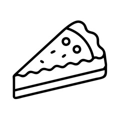 pumpkin pie slice icon, thanksgiving line art, thanksgiving icon - simple black line art icon of pumpkin pie slice, for thanksgiving celebrations. thanksgiving vector art.