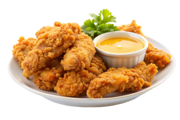 fried chicken wings with sauce