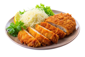 fried chicken wings with salad