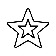 Fototapeta premium star icon, boss’s Day line art, boss’s icon - simple black line art icon of star, symbolizing boss’s Day celebrations. boss day vector art.