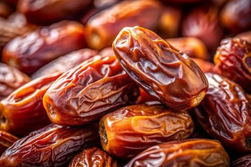 Dried Dates Close Up Photography: High-Res Images of Sweet Medjool Dates,  Delicious Organic Fruit Snacks, Healthy Food Background