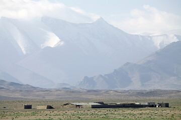 Peak Lenin in the Pamir Mountains in Tajikistan