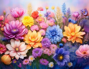 Blooming Paradise: A Symphony of Colorful Flowers