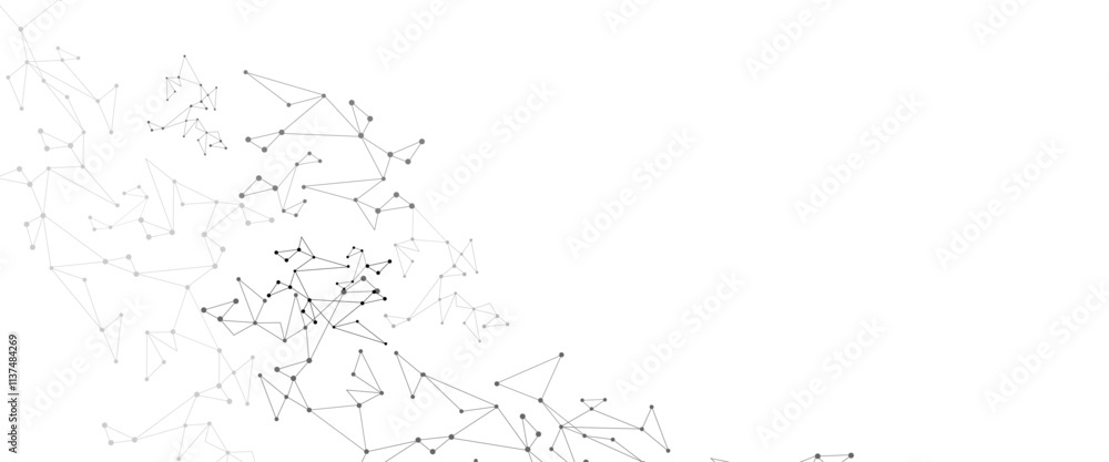Poster Abstract digital background of points and lines. Illustration Vector design digital technology concept. Global network connection.
