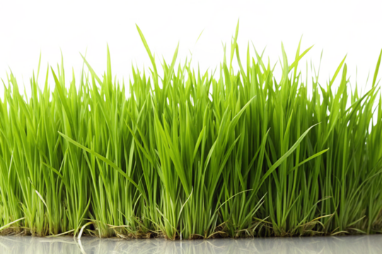 green grass isolated on white