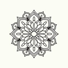 Mandala logo design. Abstract beauty Mandala. Floral ornament. Decorative circle ornament style