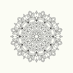Mandala logo design. Abstract beauty Mandala. Floral ornament. Decorative circle ornament style