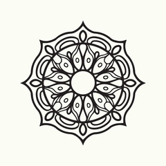 Mandala logo design. Abstract beauty Mandala. Floral ornament. Decorative circle ornament style
