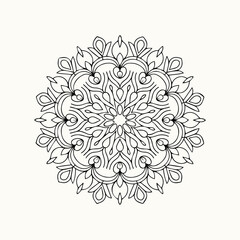 Mandala logo design. Abstract beauty Mandala. Floral ornament. Decorative circle ornament style