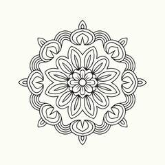 Mandala logo design. Abstract beauty Mandala. Floral ornament. Decorative circle ornament style