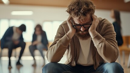 Overcoming emotional struggles counseling center photography indoor close-up mental health awareness