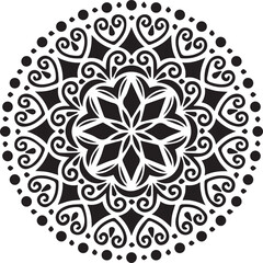 Beautiful flower art and mandala vector design