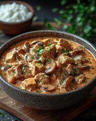 Creamy Beef Stroganoff with Vibrant Colors