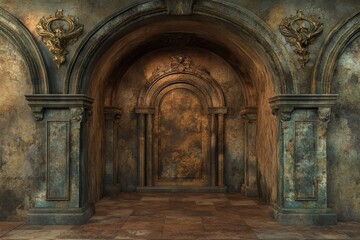 Fototapeta premium Mysterious Archway in an Old, Enigmatic Palace.
