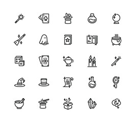 A Collection Halloween Icons - Editable Stroke