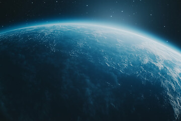 Blue Earth from Space Background