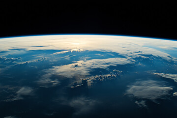 Blue Earth from Space Background