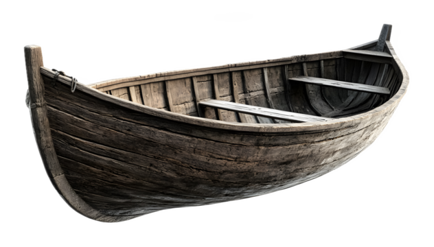 Boat shape on a transparent background. isolated background.