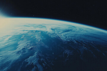 Blue Earth from Space Background