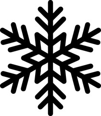Snowflake icon design for templates.