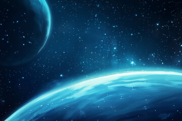 Blue Earth from Space Background