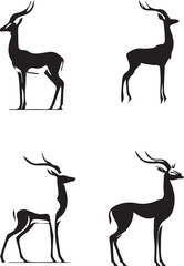 Elegant Deer Silhouettes Collection