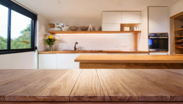 Una mesa en fondo de cocina
