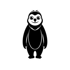 Sloth cartoon vector silhouette