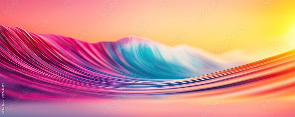 Poster wave abstract background concept. vibrant wave patterns create a stunning sunset ocean view with vib