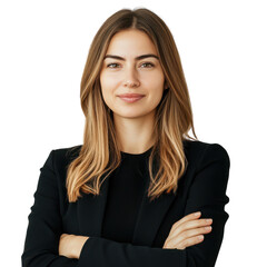 Obraz premium Confident Woman Project Manager in Office Setting Transparent PNG Background