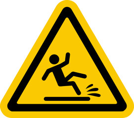 Caution slippery sign design for templates.