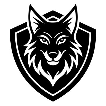 recommend clip art: Wolf head shield mascot logo vector silhouette