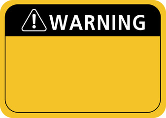 warning sign design for templates.