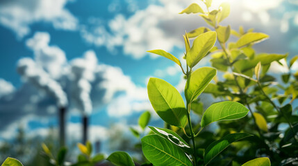 Obraz premium Concept of environmental protection and world warming environmental problem