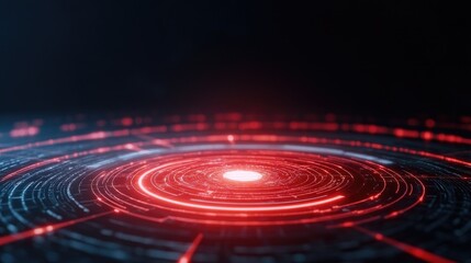 Obraz premium Abstract Digital Pattern with Red and Blue Lights