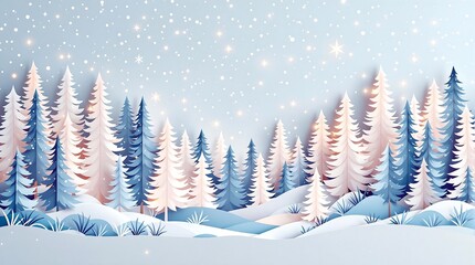 Fototapeta premium winter landscape with trees