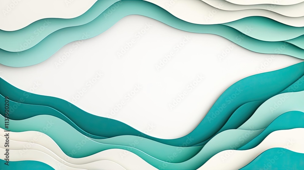 Poster Wave abstract background concept. Colorful abstract waves create a dynamic background for creative design projects.