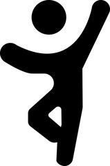 Dancing People Icon, Trendy Dances, Tango, Twerking, Breakdance, Happy dancing people icons. Modern dance class vector silhouette symbols, Disco dance lifestyle, isolated on transparent background.