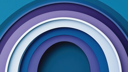 Obraz premium Abstract Blue and Purple Concentric Circles: A Modern Digital Art Piece