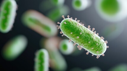 Fototapeta premium Close-up View of Bacteria Under Microscope