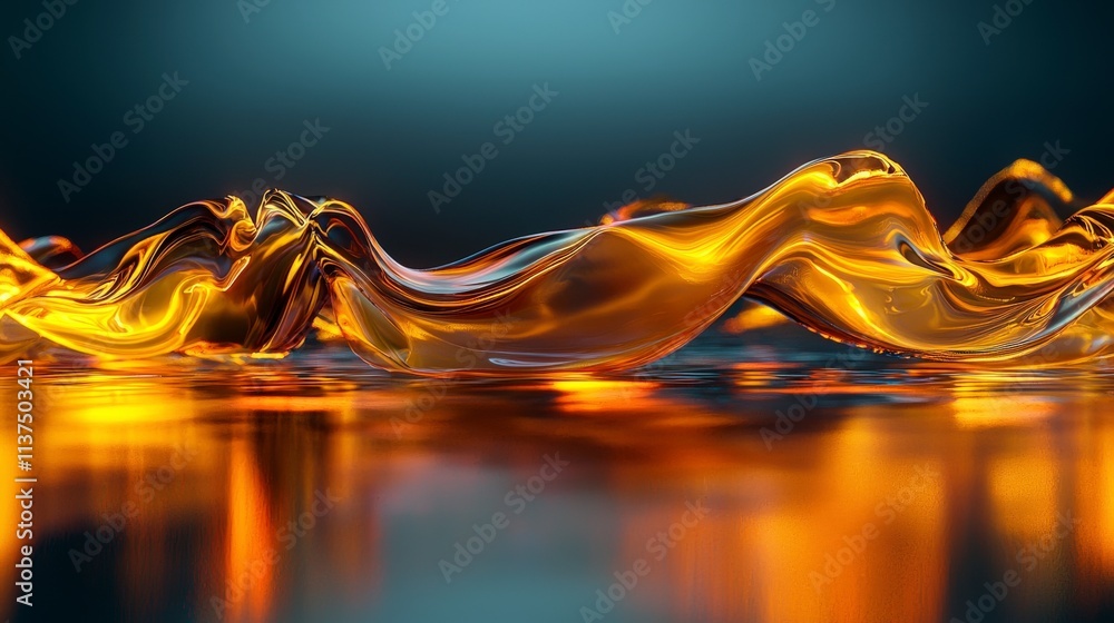 Aufkleber Digital visualization of audio pitch waves abstract environment graphic content artistic viewpoint for enhanced understanding