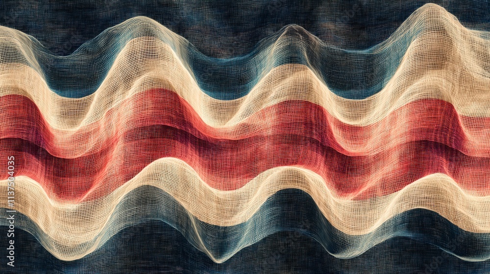 Poster Artistic environments in textile art unique perspectives on cultural patterns and visual design representation