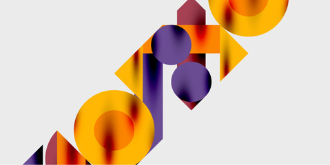 Modern abstract background featuring circles, lines, and triangles in a dynamic geometric composition. Perfect for stylish, tech, or creative-themed designs