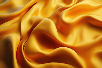 Golden Fabric Flows Smoothly and Elegantly Across Frame