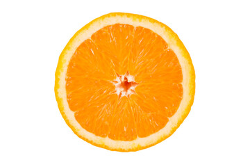 slice of orange fruit png isolated on white background