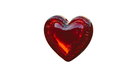 Red Heart Symbol of Love and Passion isolated on transparent background


