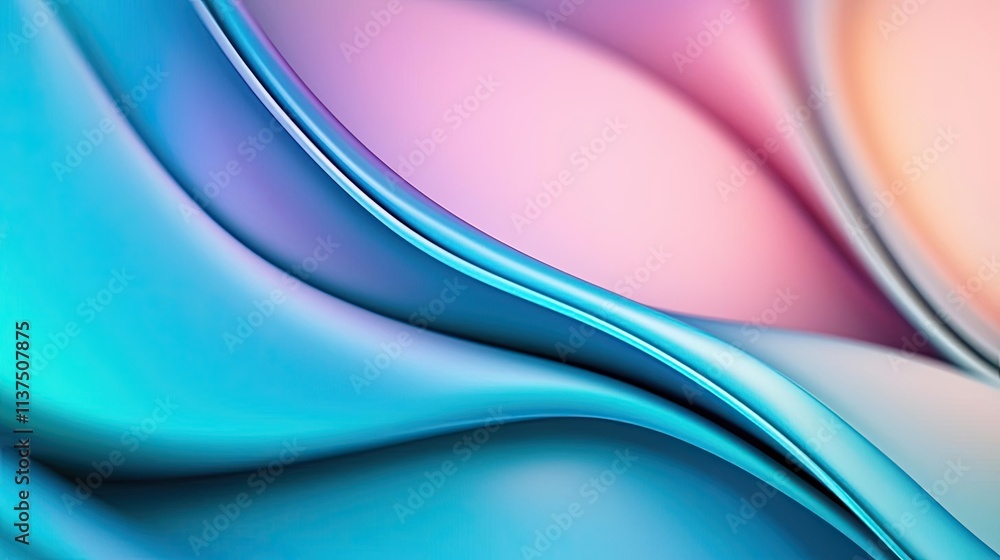 Aufkleber Wave abstract background concept. Colorful abstract waves create a smooth, flowing texture for modern designs.